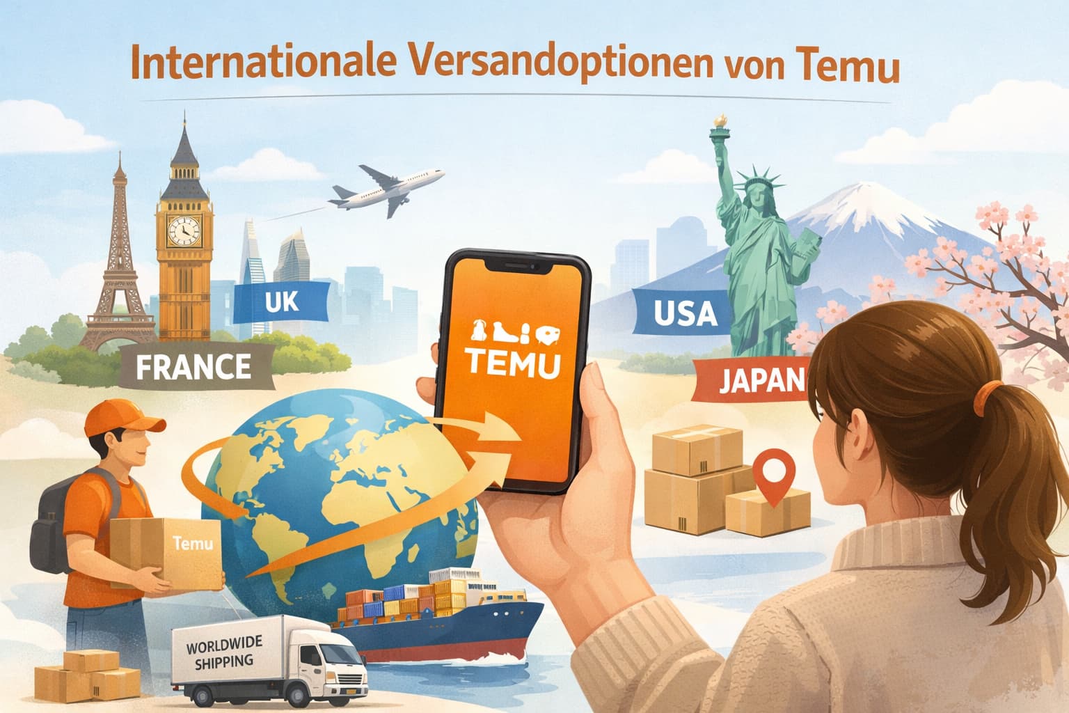 Internationale Versandoptionen von Temu einfach erklärt