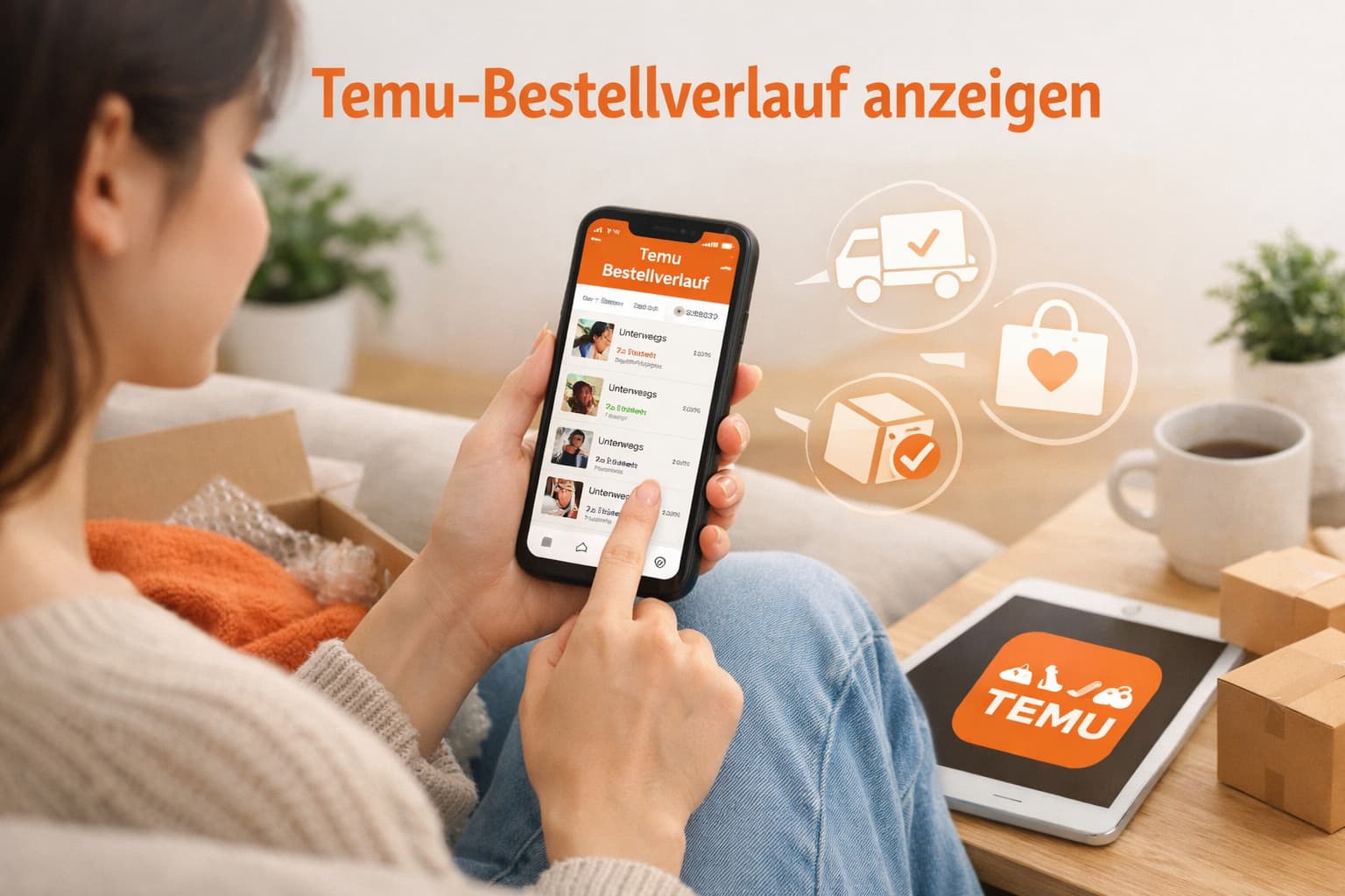 Temu-Bestellverlauf anzeigen einfach und sicher