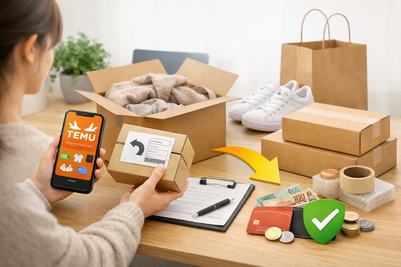Temu Rückgabe und Rückerstattung einfach erklärt