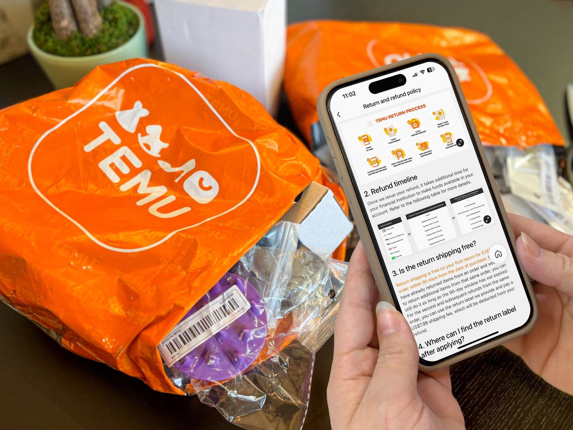 Käuferschutz durch Temu Rückgabe und Rückerstattung