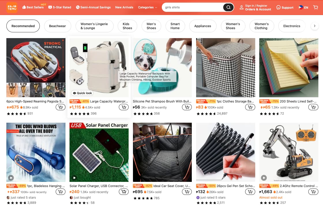 Warum sich Saisonale Angebote auf Temu lohnen