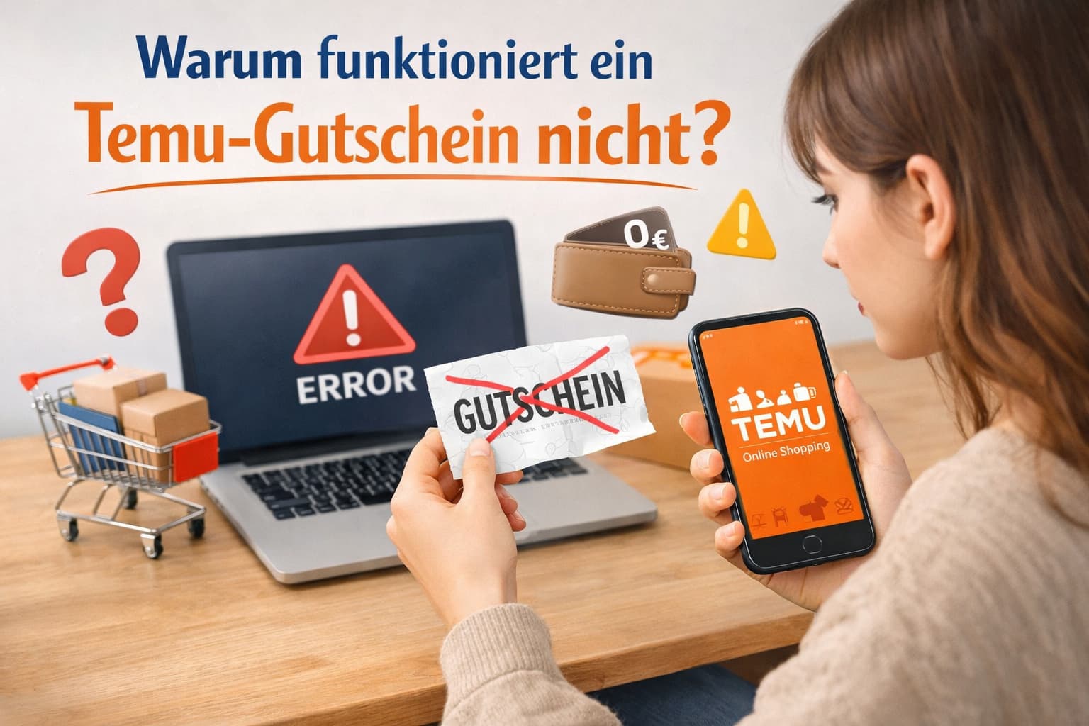 Warum funktioniert ein Temu-Gutschein nicht richtig?